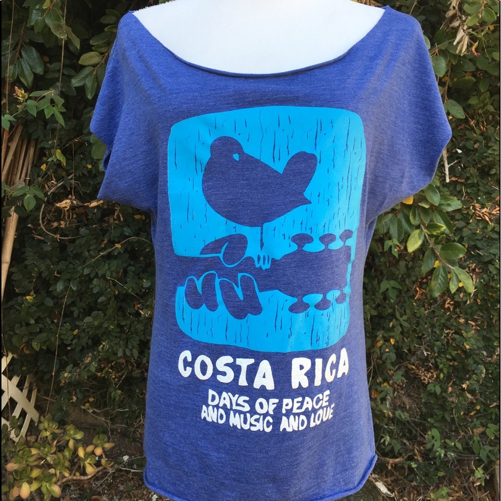 Costa Rica Woodstock Style Pura Vida Tee